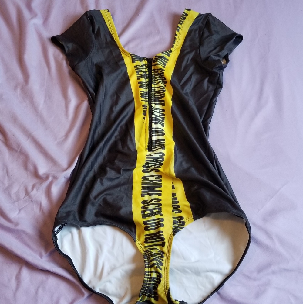 Crime Scene capped sleeved body suit medium